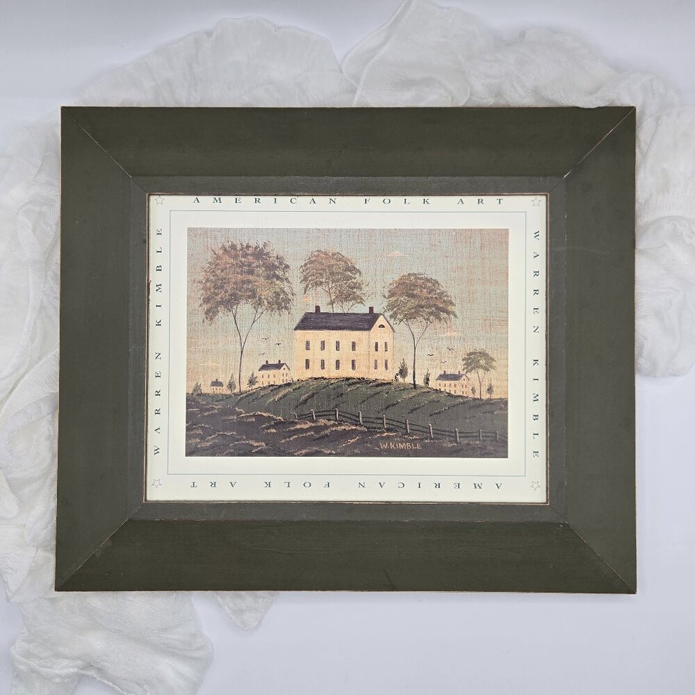 Rustic Farmhouse Wall Art – Framed Warren Kimble Print | American Folk Art